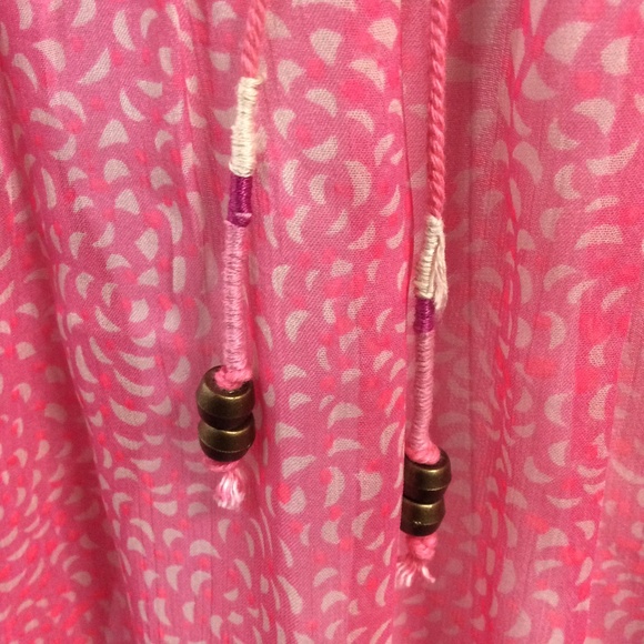 Roxy sheer pink boho top, size M, like new! - Picture 7 of 8